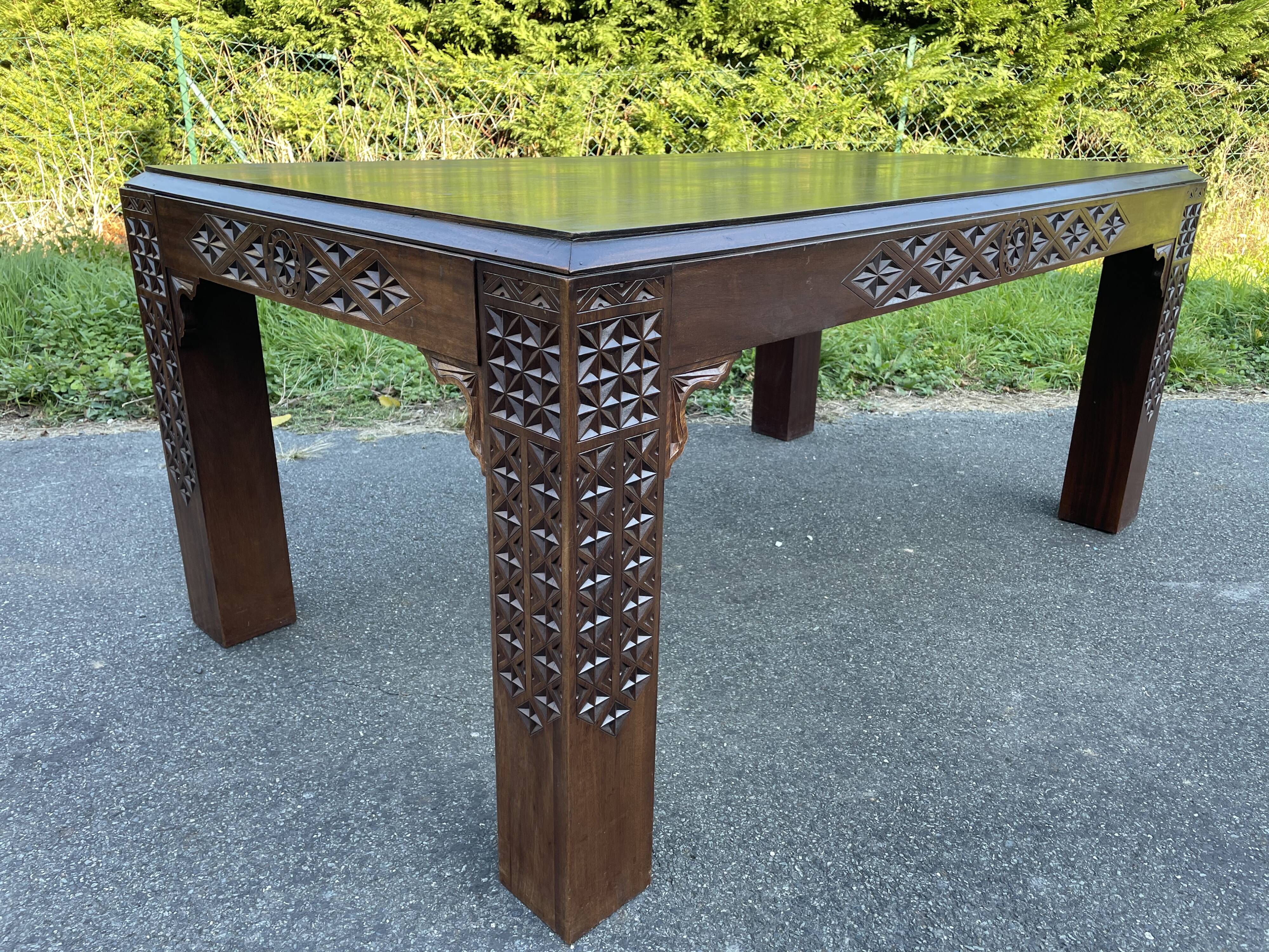 Desk living room table art deco brutalist furniture Morocco