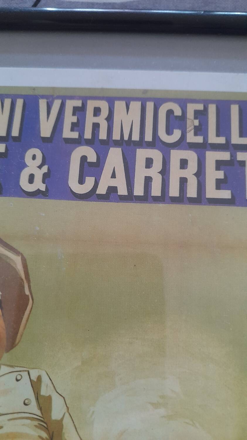 Vintage Rivoire and Carret advertising frame