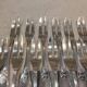 12 silver-plated cake forks with 2 prongs by Christofle Trianon LXVI