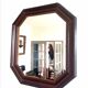 Hexagonal wooden mirror 1950