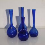 Set of 4 Scandinavian glass vases 1970