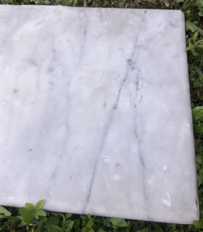 Old fireplace XIX° white marble