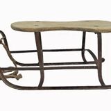 Luge alsacienne en fer forgé et bois, XIXème s.