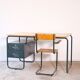 Desk with bauhaus style tubular steel chair
