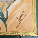 Art Nouveau Triptych Mirror Signed J. LEVAST