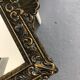 Vintage wall mirror t brass frame, italy, 1950 s
