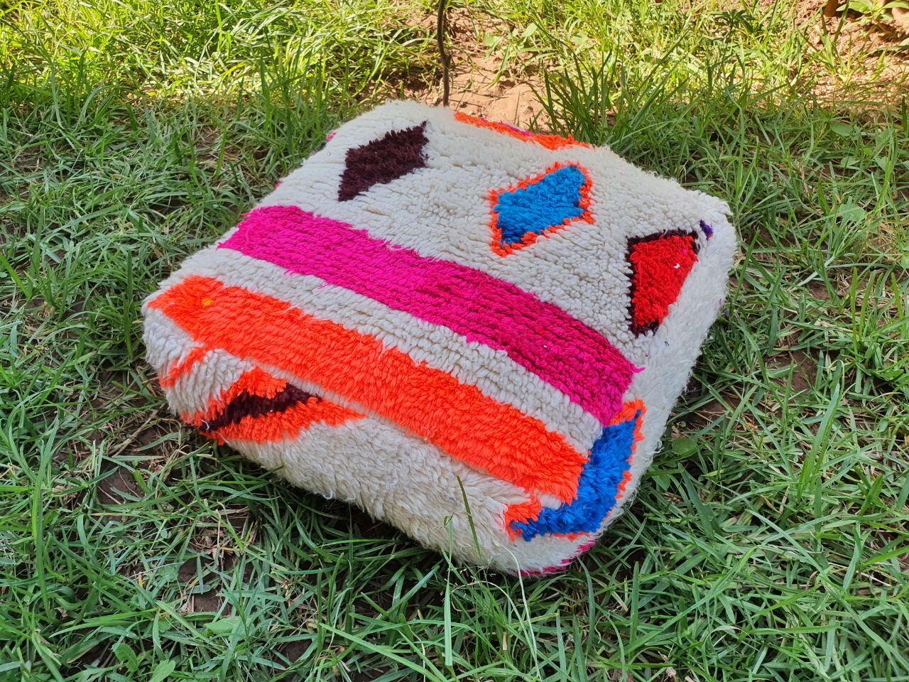 Moroccan carpet pouf
