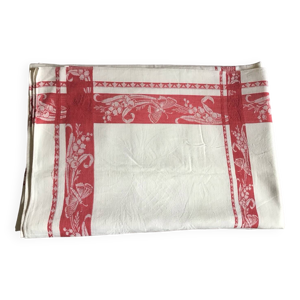 Grande nappe rouge et - blanche
