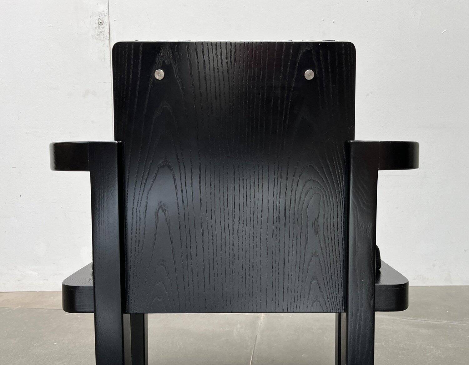 German armchair model D51 Fagus with Bauhaus pattern cushion by Walter Gropius for Tecta