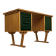 Bureau vintage des années 1960, design de bureau compact