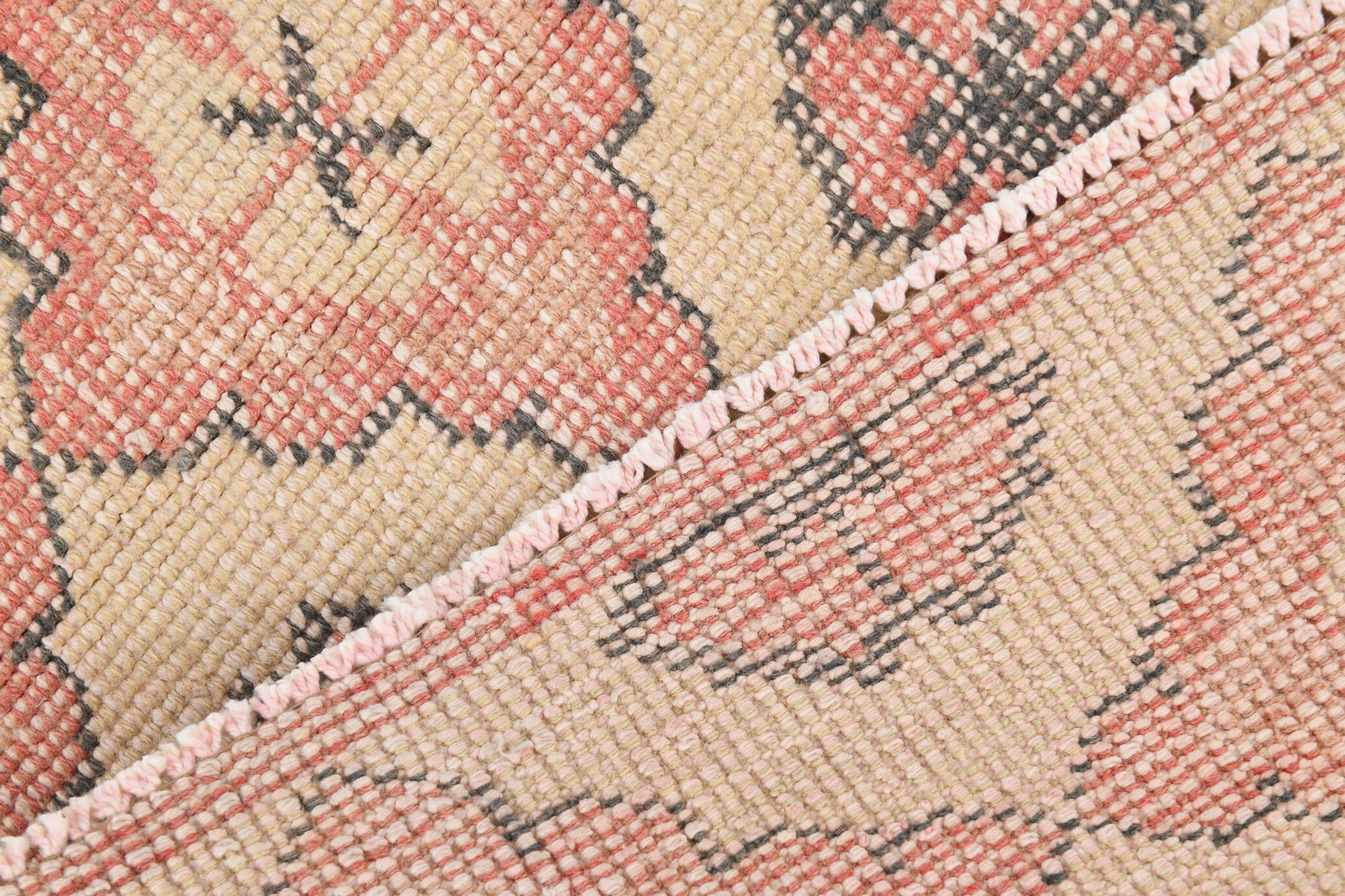 Antique handmade vintage rug 202x138cm