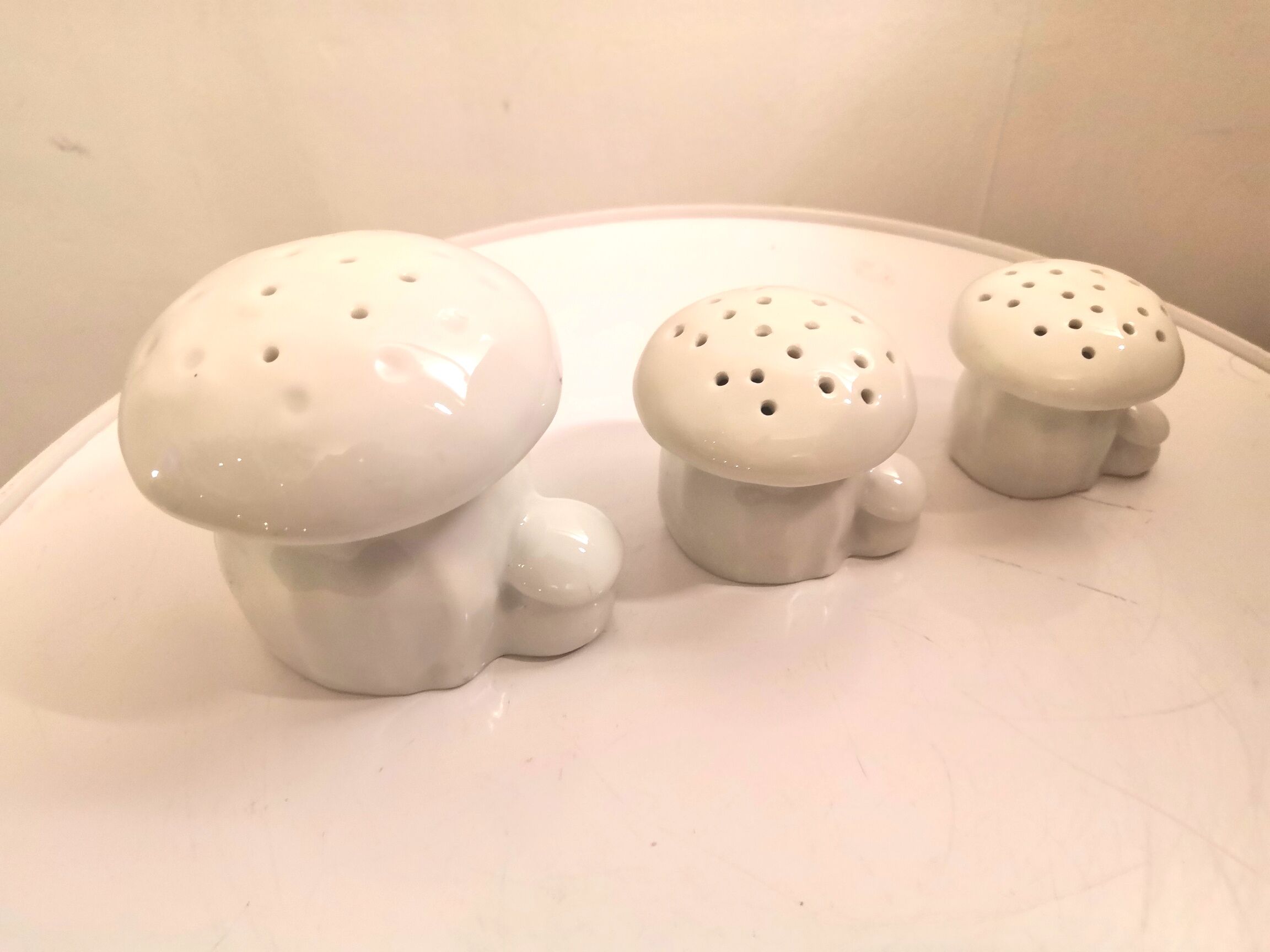 Suite of 3 ceramic mushrooms Edouard Marcel Sandoz for Haviland 60s