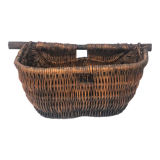 Harvest hood basket wood and wicker