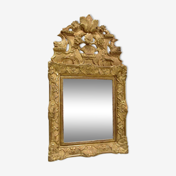 Golden wood mirror, regency style, late 19th century