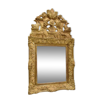 Golden wood mirror, regency style, late 19th century