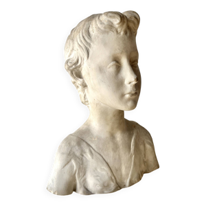 Buste d'enfant en plâtre - jeune
