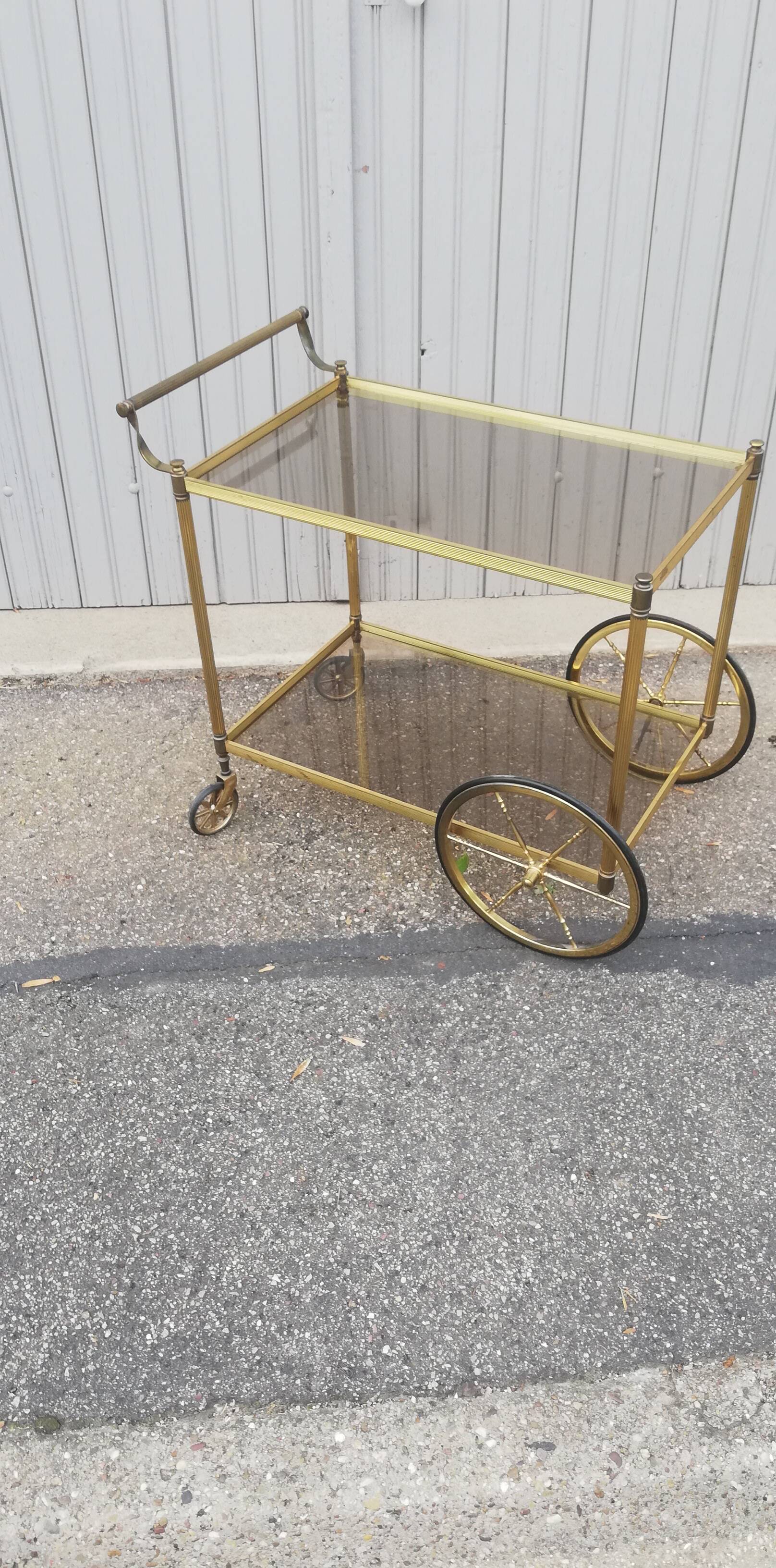 Vintage brass server