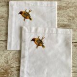 Set of 2 placemats and their “birds” napkins
