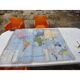 Laminated world map by P. Serryn 1972