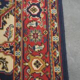 Tapis vintage rouge et bleu foncé – 236 x 170 cm