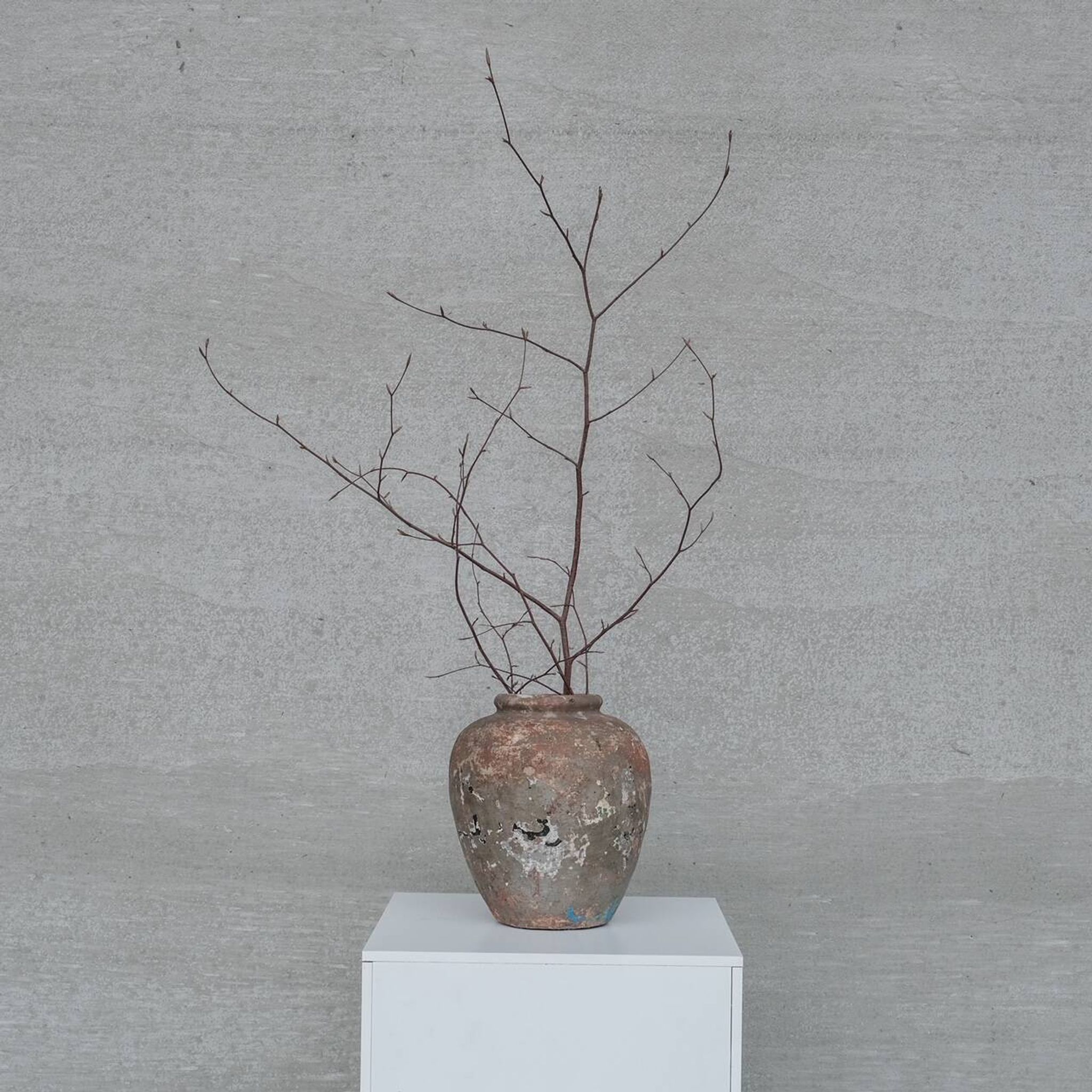 Antique Italian Patinated Ceramic Vase
