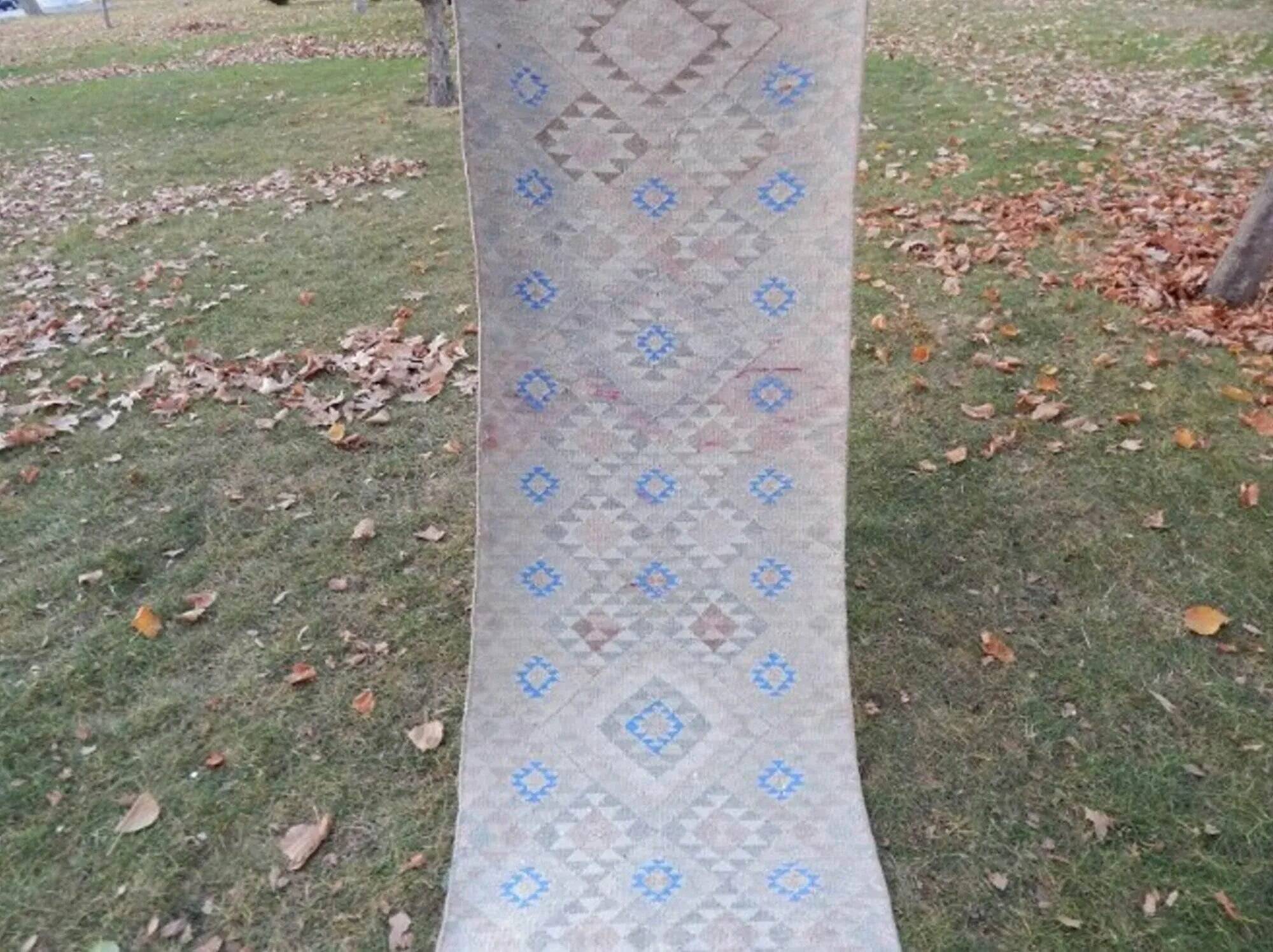 Vintage Turkish hallway rug 70x288 cm