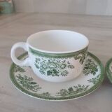 Old Gustavberg porcelain cups and saucers, Fasan collection