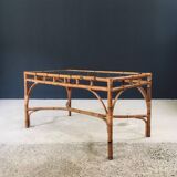 Mid-Century Chippendale Bamboo Dining Table, Italy, 1960s