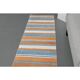Vintage Turkish Hand-Knotted Wool Cotton Orange Runner Rug 55x319