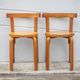 Set of 2 Alvar aalto bentwood chairs model 68, Artek Finland