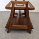 Table d'appoint porte-revues Art déco en noyer, France vers 1930