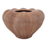 Large Bamboo and Rattan Flowerpot or Planter, France 1970's