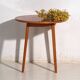 Vintage round side table in teak – Central Europe, circa 1960