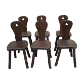 Lot 6 mountain known as savoy saddle vintage chairs