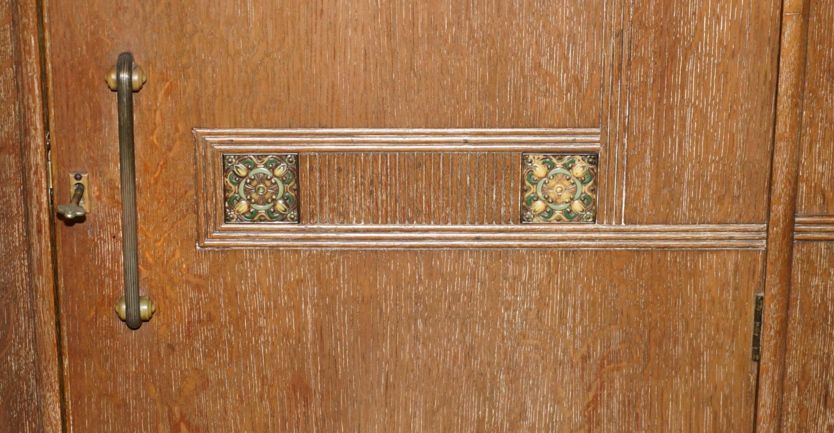 Art Deco wardrobe in bleached oak by Heals