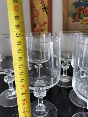 6 verres à eau vintage cristal