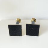 Vintage gilt brass candlesticks, 1970s, set of 2