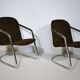 Armchairs and Coffee Table in Chrome and Smoked Glass, Set of 3, 1970s