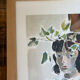 Femme aux feuilles, aquarelle sur papier, signée Ventil