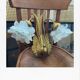 Vintage peacock bronze and pink wall light in glass paste