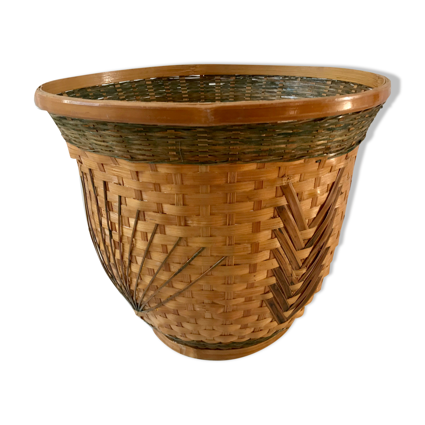 Rattan pot cover 70s