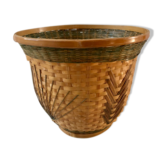 Rattan pot cover 70s