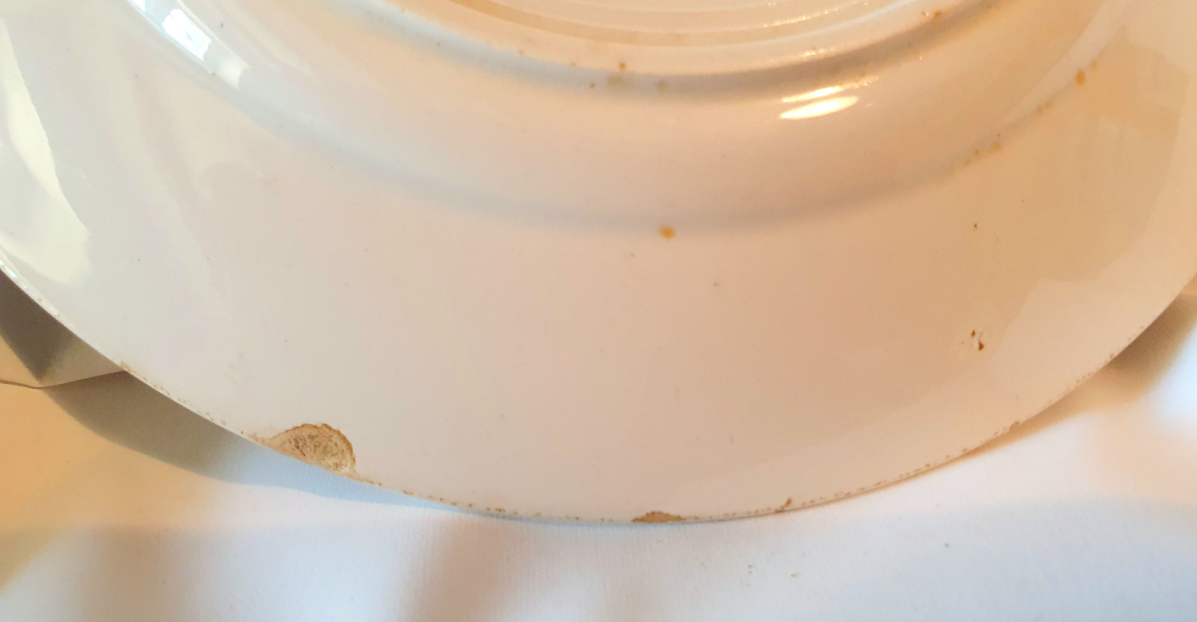 6 flat plates decor red roses