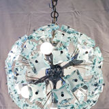 Sputnik chandelier cut glass 1960