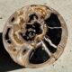 Multicoloured petrified wood side table H45 D24 - 3329