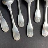 6 tablespoons in silver metal christofle model vendôme/arcantia before 1983