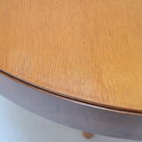 Mid-century  Round Folding dining table  by Jindrich Halabala ,Czechoslovakia,1950‘s.