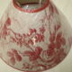Paire d'abat_jour anciens en toile de jouy rose