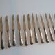 12 silver metal dessert or cheese knives
