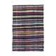 Tapis kilim vintage turc Oushak fait main en laine et coton bleu